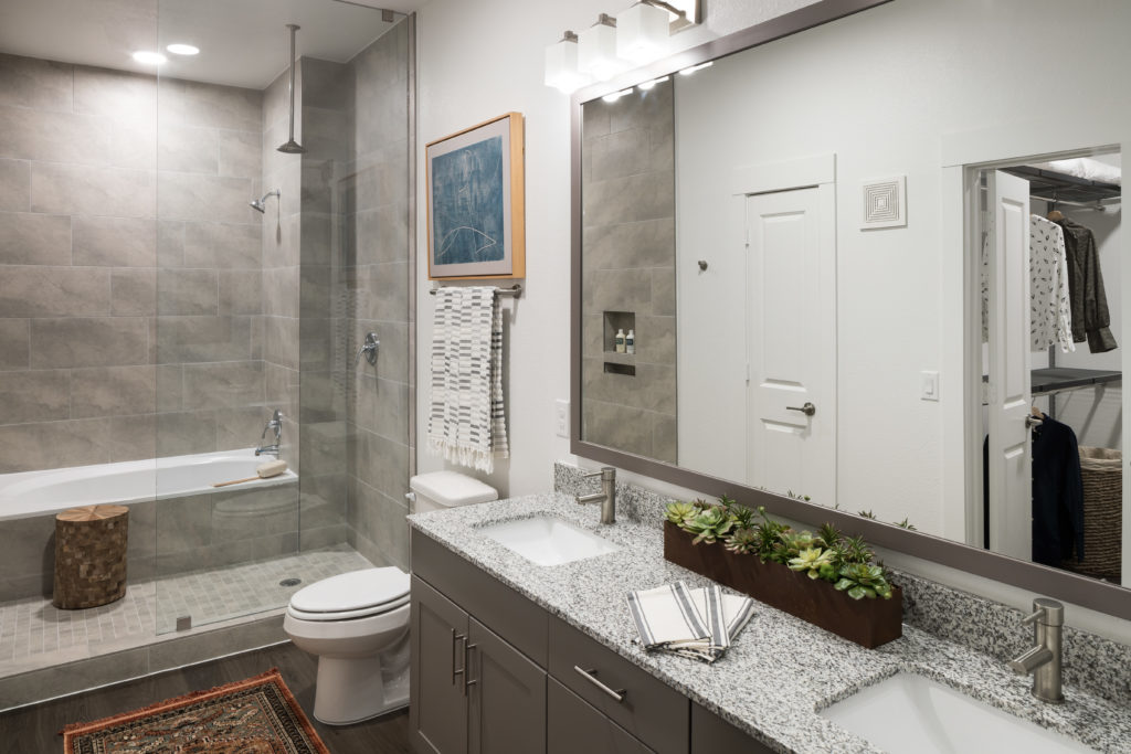 spa bathroom with luxury shower spa/tub combo - There's No Place Like Home