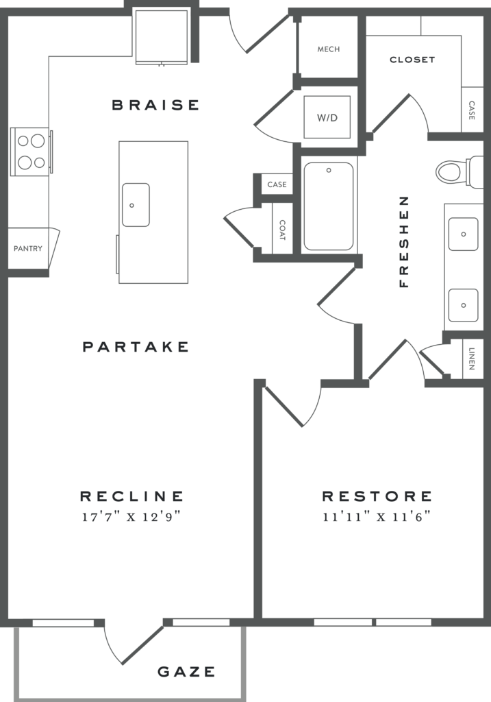 A5.B one bed/one bath at Alexan Garza Ranch - Open and Elegant Luxury