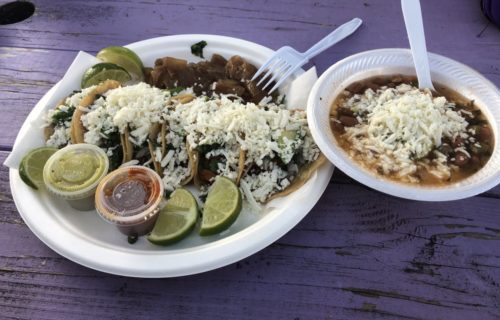 taquitos and frijoles especiales - pic by Ale M. on Yelp - Oye Taquito Near Alexan Garza Ranch