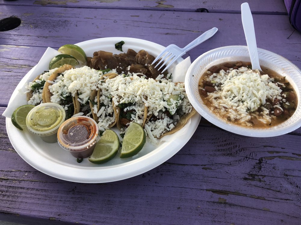 taquitos and frijoles especiales - pic by Ale M. on Yelp - Oye Taquito Near Alexan Garza Ranch